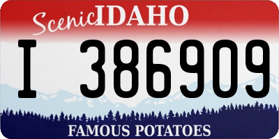 ID license plate I386909
