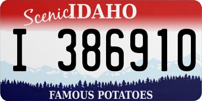 ID license plate I386910