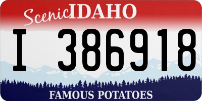 ID license plate I386918
