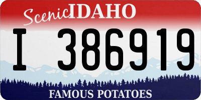 ID license plate I386919