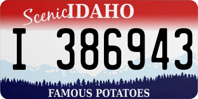 ID license plate I386943