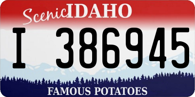 ID license plate I386945