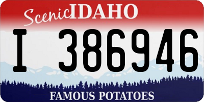 ID license plate I386946