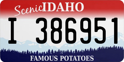 ID license plate I386951