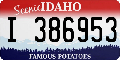ID license plate I386953