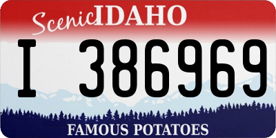 ID license plate I386969