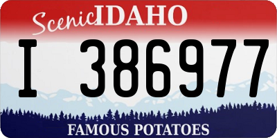 ID license plate I386977