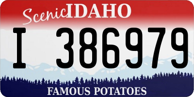 ID license plate I386979