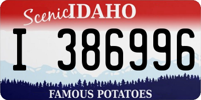 ID license plate I386996