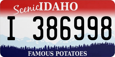 ID license plate I386998
