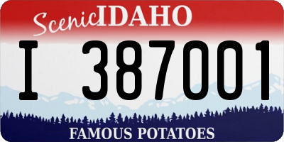 ID license plate I387001