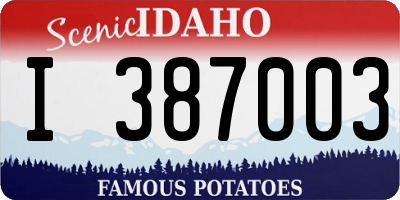 ID license plate I387003