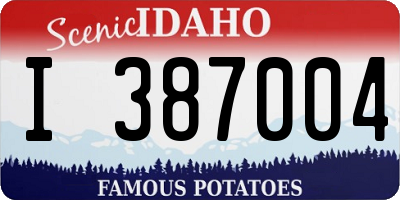 ID license plate I387004