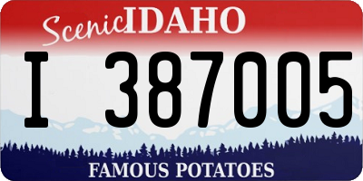 ID license plate I387005
