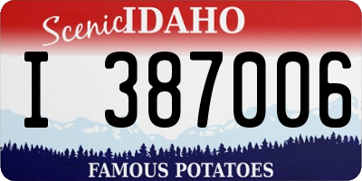 ID license plate I387006