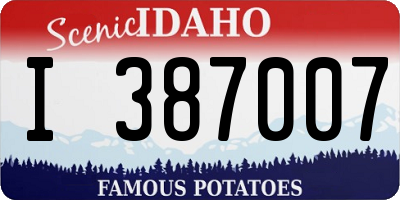 ID license plate I387007