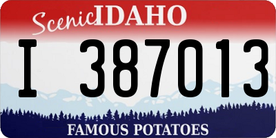 ID license plate I387013