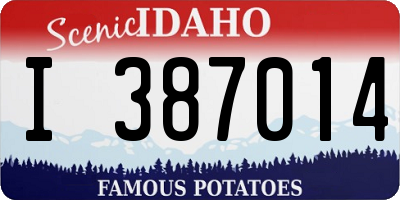 ID license plate I387014