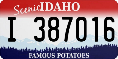 ID license plate I387016
