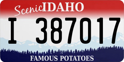 ID license plate I387017
