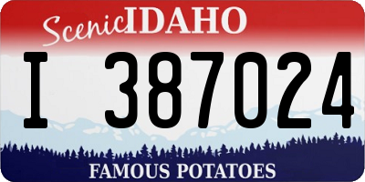 ID license plate I387024