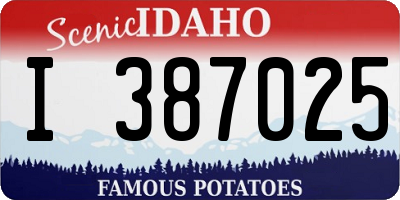 ID license plate I387025