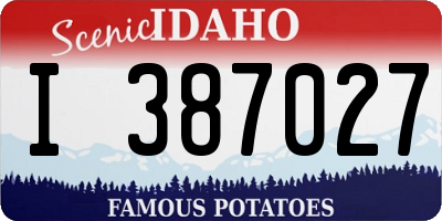 ID license plate I387027