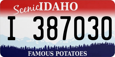 ID license plate I387030