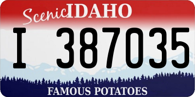 ID license plate I387035