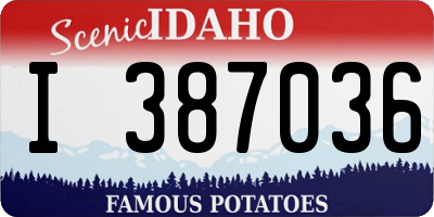 ID license plate I387036