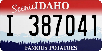 ID license plate I387041