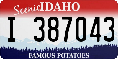 ID license plate I387043