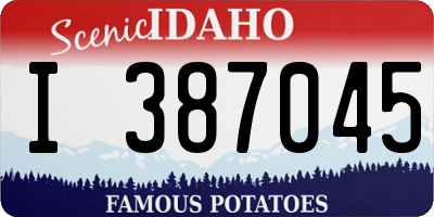 ID license plate I387045