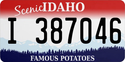 ID license plate I387046
