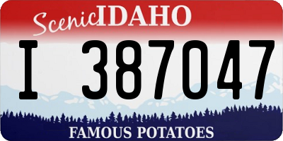 ID license plate I387047