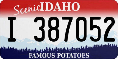 ID license plate I387052