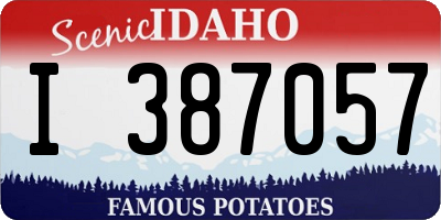 ID license plate I387057