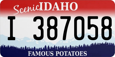 ID license plate I387058
