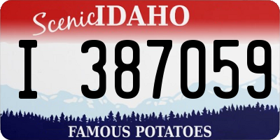 ID license plate I387059