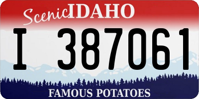 ID license plate I387061