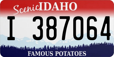 ID license plate I387064