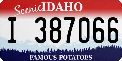 ID license plate I387066