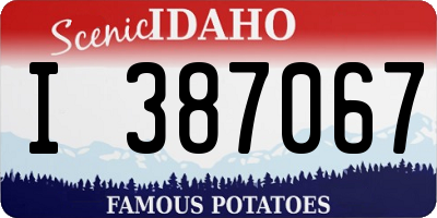 ID license plate I387067