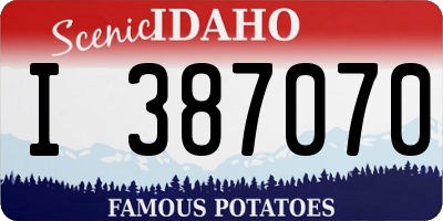 ID license plate I387070
