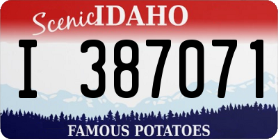 ID license plate I387071