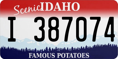 ID license plate I387074