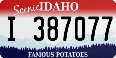 ID license plate I387077