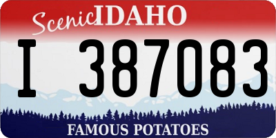 ID license plate I387083