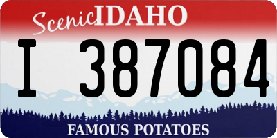 ID license plate I387084