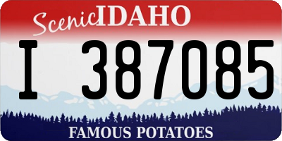 ID license plate I387085